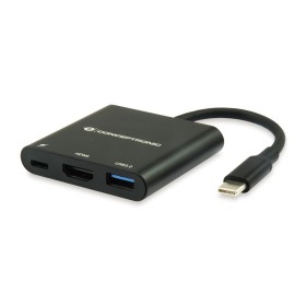 Conceptronic DONN01B base & duplicador de portas USB 3.2 Gen 1 (3.1 Gen 1) Type-C Preto