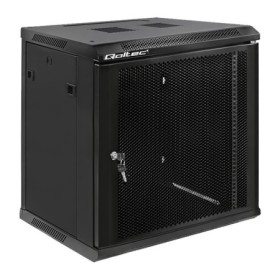 Qoltec RACK Cabinet 19" | 12U | 600 x 635 x 450 | Perforated doors | Hanging | Steel case | Lock | Black
