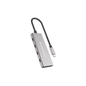 Conceptronic HUBBIES16G hub de interface USB 3.2 Gen 2 (3.1 Gen 2) Type-C 10000 Mbit s Cinzento