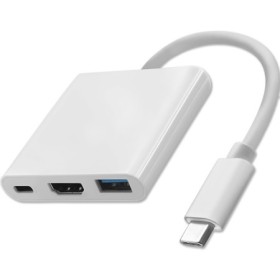 Qoltec Hub Adapter USB-C 3.1 3in1 | USB 3.0 | HDMI 4K | USB-C 3.1 PD 100W