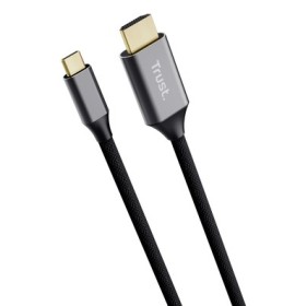 Trust 25630 adaptador para cabos USB-C HDMI Preto, Prateado