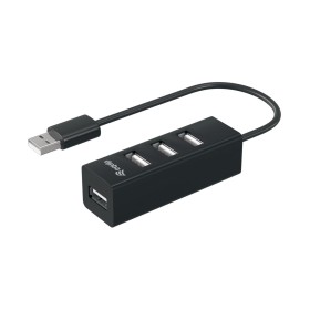 Equip 128955 hub de interface USB 2.0 480 Mbit s Preto