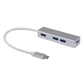 Equip 128958 hub de interface USB 3.2 Gen 1 (3.1 Gen 1) Type-C 5000 Mbit s Prateado