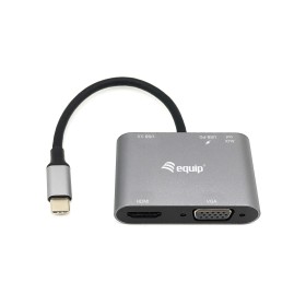 Equip Adaptador multifuncional USB-C 5 em 1, HDMI, VGA (HD15), PD 100W, USB3.0, AUX