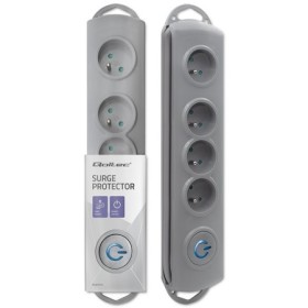 Qoltec Surge protector | 4 sockets | 1.5m | Grey