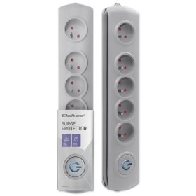 Qoltec Surge protector | 5 sockets | 1.8m | Grey