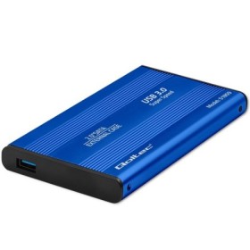Qoltec Aluminium External Hard Drive Case HDD SSD 2.5'' SATA3 | USB 3.0 | Blue