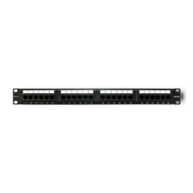 Qoltec Patch panel RACK | 24 ports | cat.6 UTP | Black
