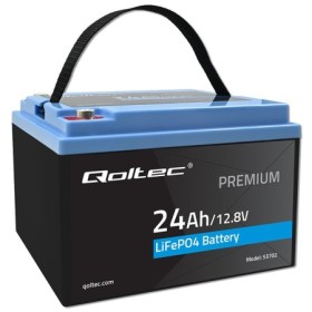 Qoltec LiFePO4 lithium iron phosphate battery | 12.8V | 24Ah | 307.2Wh | BMS