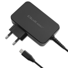 Qoltec GaN POWER PRO charger | 1xUSB-C | 100W | 5-20V | 3-5A | Laptop | Smartfon | Black