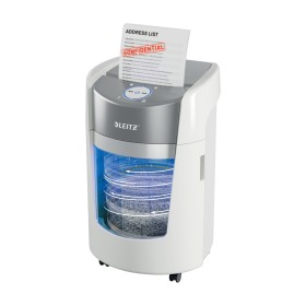 Leitz IQ OptiMax Small Office 350 destruidora de papel Trituração micro-corte 58 dB 22,3 cm Cinzento, Branco