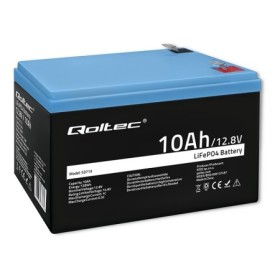 Qoltec LiFePO4 lithium iron phosphate battery | 12.8V | 10Ah | 128Wh | BMS