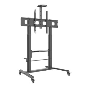 Techly ICA-TR230 mesa & suporte audiovisual Preto Tela plana Carrinho multimédia