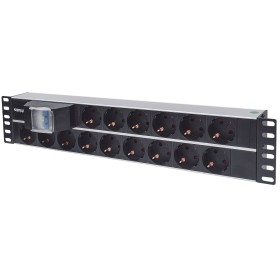Intellinet 714051 PDU 15 tomada(s) CA 2U Alumínio, Preto