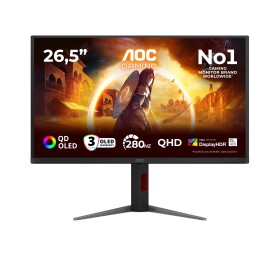 AOC G4 Q27G4ZD monitor de ecrã 67,3 cm (26.5") 2560 x 1440 pixels Quad HD QD-OLED Preto, Vermelho