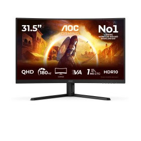 AOC G4 CQ32G4VE monitor de ecrã 80 cm (31.5") 2560 x 1440 pixels Quad HD LCD Preto, Cinzento