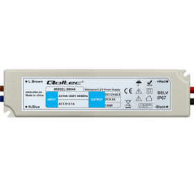 Qoltec LED Driver IP67 100W | 12V | 8.3A | Waterproof | White