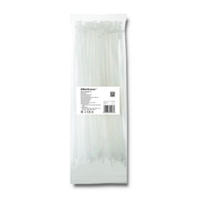 Qoltec Self-locking cable tie | 4.8*300mm | 100 pcs. | Nylon66 | UV | White