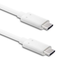 Qoltec USB cable 3.1 type C male | USB 3.1 type C male | 1m | White