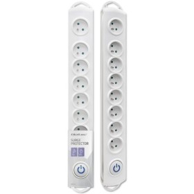 Qoltec Surge protector | 8 sockets | 1.5m | White
