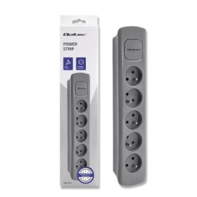 Qoltec Power strip | 5 sockets | 1.8m | Grey