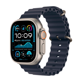 Watch Apple Watch Ultra 2 (2023) LTE 49mm Natural Titanium Case with Ocean Band - Navy