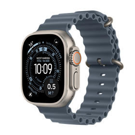 Watch Apple Watch Ultra 3 (2025) 5G 49mm Natural Titanium Case with Ocean Band - Anchor Blue