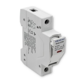 Qoltec Fuse base with diode + DC fuse | 1P|1000V |15A |10x38 |solar