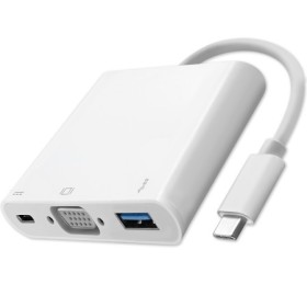 Qoltec Hub Adapter USB-C 3.1 3in1 | USB 3.0 | VGA | USB-C 3.1 PD 92W