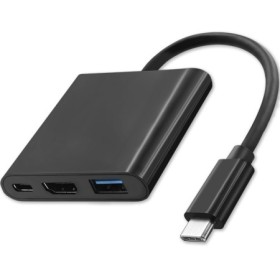 Qoltec Hub Adapter USB-C 3.1 3in1 | USB 3.0 | HDMI 4K | USB-C 3.1 PD 100W