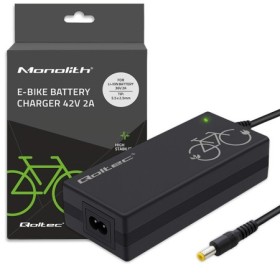 Qoltec Charger for e-bike, electric scooter 36V | 42V | 2A | 5.5*2.5 | +power cable