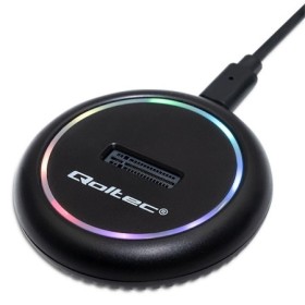 Qoltec M.2 SSD drive docking station | SATA | NVMe | USB-C | 2TB
