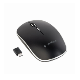 Rato Gembird WirelessType-C Receber 1600Dpi Preto