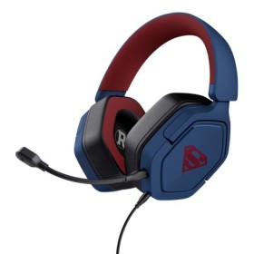 Trust GXT492SM Carus Auscultadores Com fios Fita de cabeça Jogos Azul, Vermelho