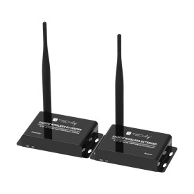 Techly IDATA HDMI-WL55 extensão AV Transmissor e recetor AV Preto