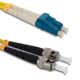 Qoltec Patchcord fiber optic LC/UPC - ST/UPC | Singlemode | 9/125 | G652D | Duplex | 1m