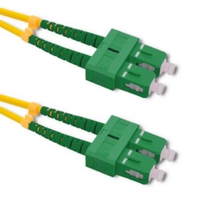 Qoltec Patchcord fiber optic SC/APC - SC/APC | Singlemode | 9/125 | G652D | Duplex | 1.5m