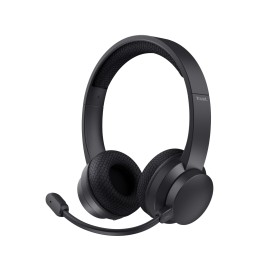 Trust Ayda Auscultadores Com fios e sem fios Fita de cabeça Chamadas Música USB Type-C Bluetooth Preto