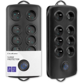 Qoltec Surge protector | 8 sockets | 2.5m | Black