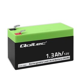 Qoltec AGM battery | 12V | 1.3Ah | Maintenance-free | Efficient| LongLife | for UPS, scale, cash register