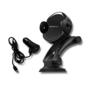 Qoltec Induction Wireless PRO Car Charger with IR Sensors | 15W | QC 3.0 | USB type C