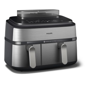 Philips 5000 series NA555 00 fritadeiras Duplo 9 l Independente 2750 W Fritadeira a ar quente Prateado