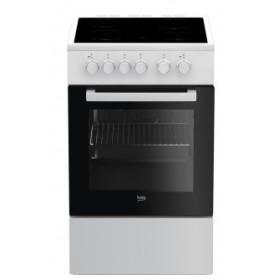Beko FSS57000GW fogão Fogão independente Eléctrico Cerâmica Preto, Branco