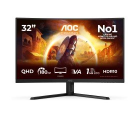 AOC G4 CQ32G4VE monitor de ecrã 80 cm (31.5") 2560 x 1440 pixels Quad HD LCD Preto, Cinzento