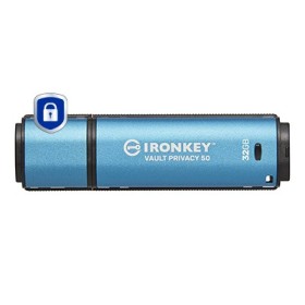 Kingston Technology IronKey Vault Privacy 50 unidade de memória USB 32 GB USB Type-A 3.2 Gen 1 (3.1 Gen 1) Preto, Azul