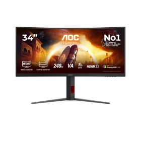 AOC G4 CU34G4Z monitor de ecrã 86,4 cm (34") 3440 x 1440 pixels Wide Quad HD LED Preto, Vermelho