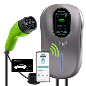 Qoltec EV Charging Station 2-in-1 Type2 | 22kW | Wi-fi| LCD | RFID | 3 phases | Wallbox | 5m