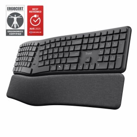 Trust Keyra teclado Casa Escritório RF Wireless + Bluetooth QWERTY Estados Unidos (Internacional) Preto