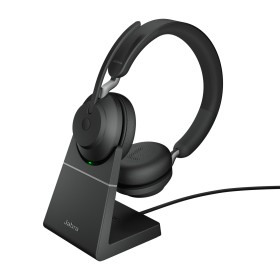 Jabra Evolve2 65 Auscultadores Sem fios Fita de cabeça Escritório Call center USB Type-A Bluetooth Suporte de carregamento