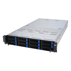 ASUS RS521A-E12-RS12U Socket SP5 Rack (2U) Preto, Prateado